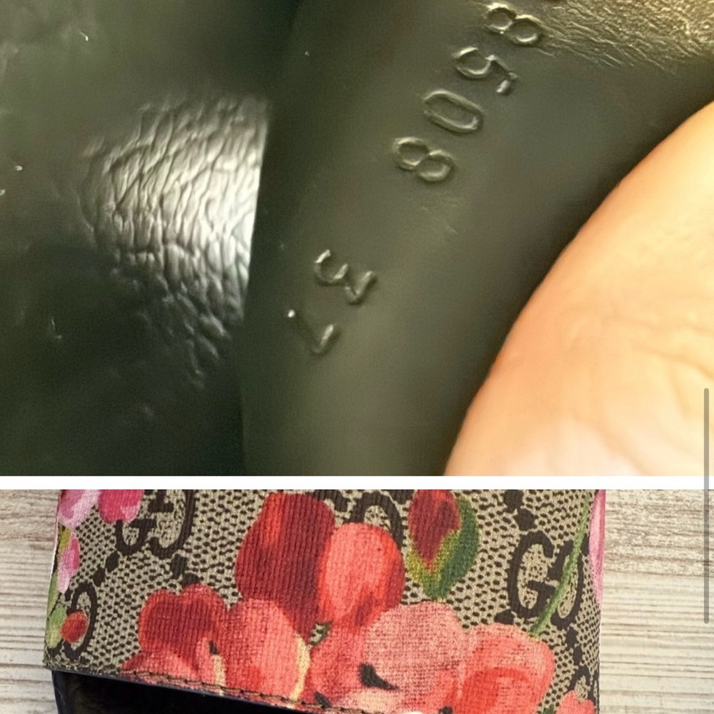 New Gucci GG Supreme Floral Bloom Rubber Pool Slide Women Sandals Size 37, US 7 - Picture 4 of 5